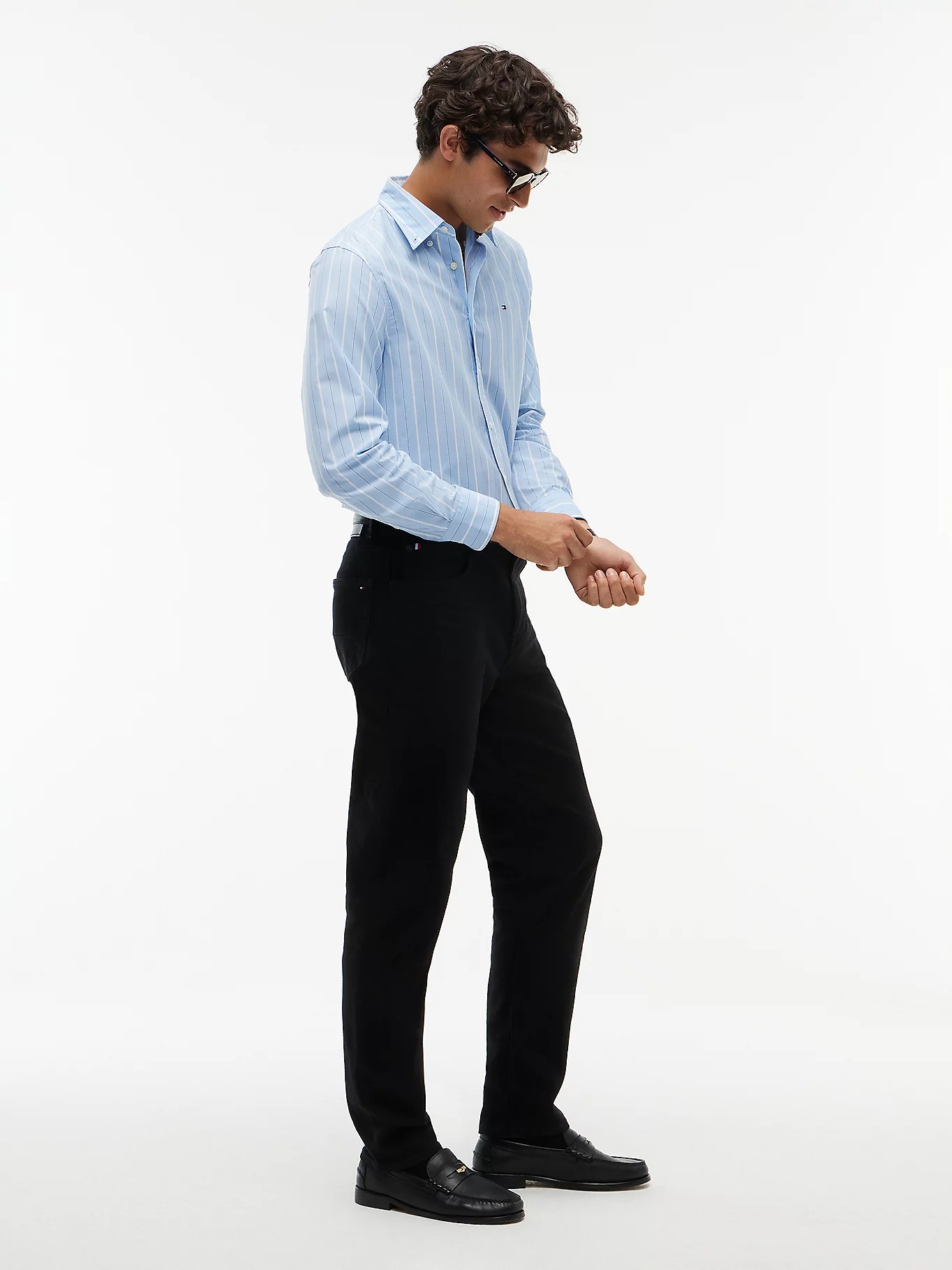 TOMMY HILFIGER - Harlem Black Relaxed Tapered Leg Jeans