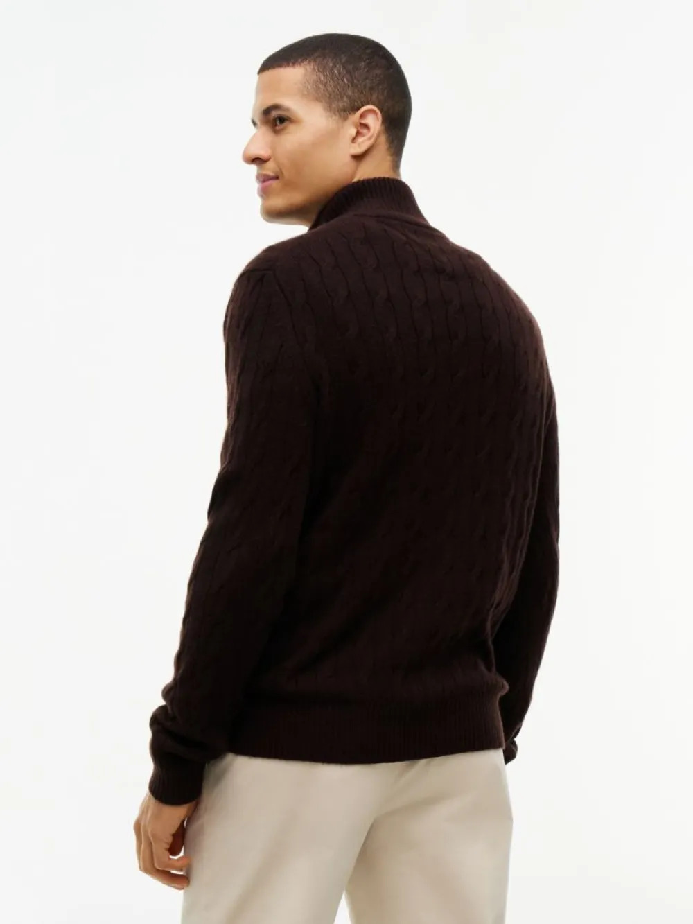 TOMMY HILFIGER - Lambswool Blend Cable Zip