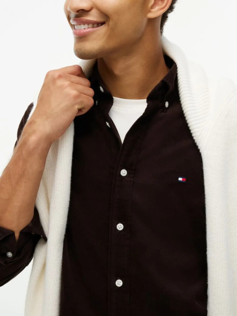 TOMMY HILFIGER - Solid Corduroy Rf Shirt