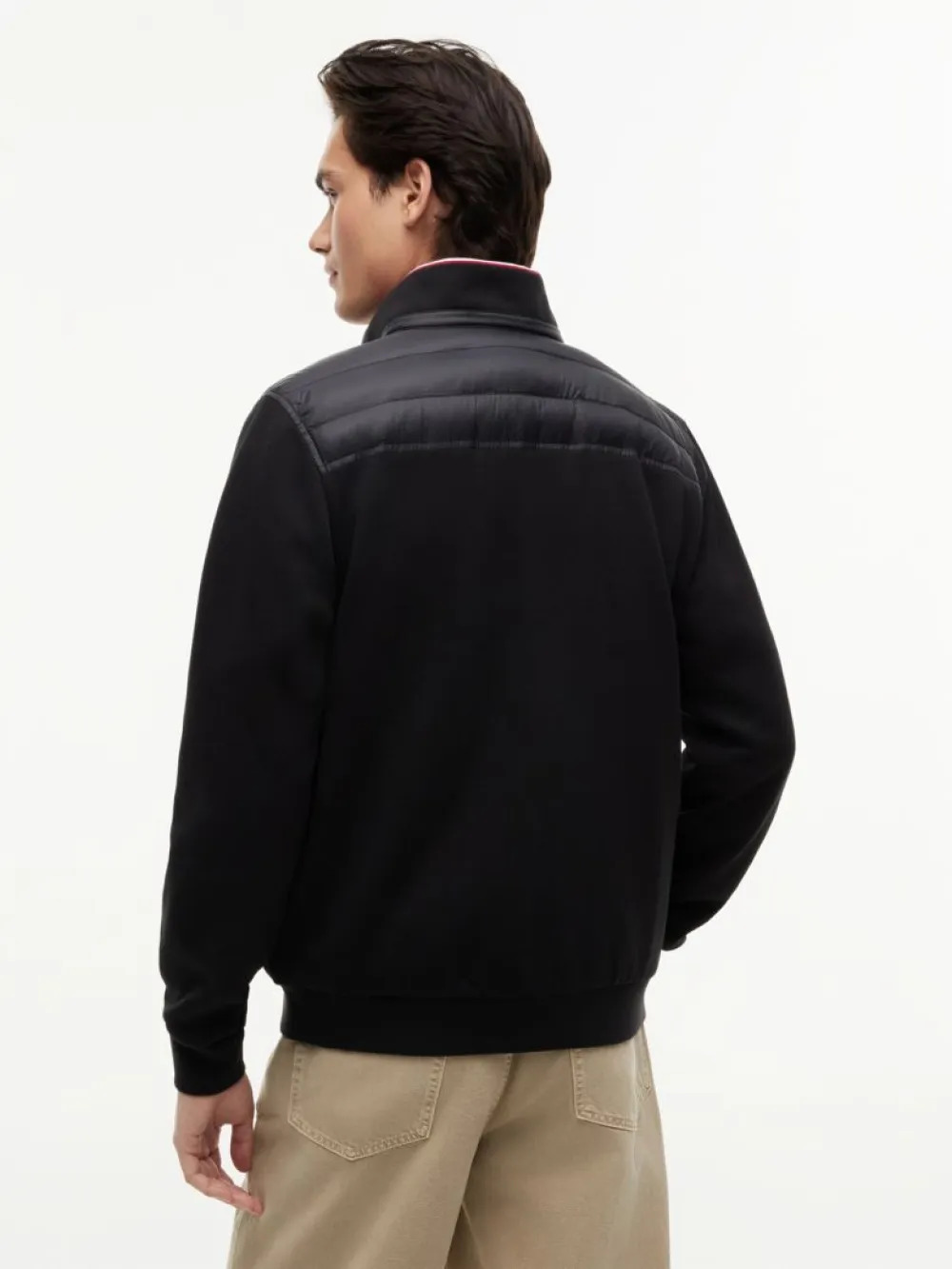 TOMMY HILFIGER - Mix Media Stand Collar