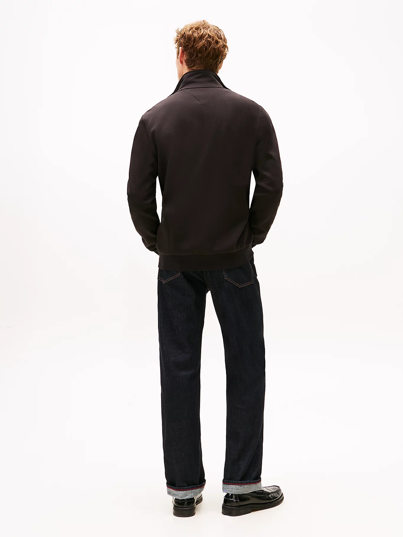 TOMMY HILFIGER - Intechno Knit Flag Embroidery Zip-Thru Jumper