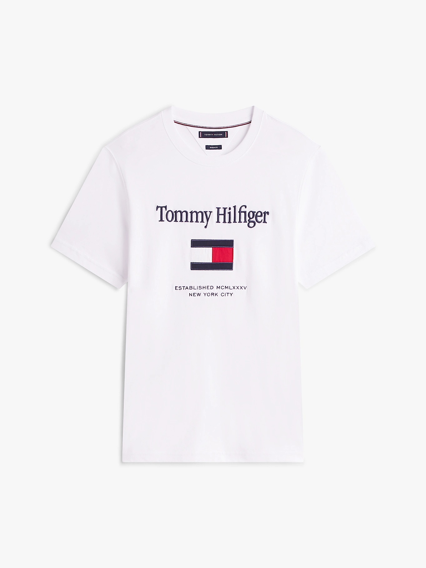 TOMMY HILFIGER - Logo Embroidery Crew Neck T-Shirt