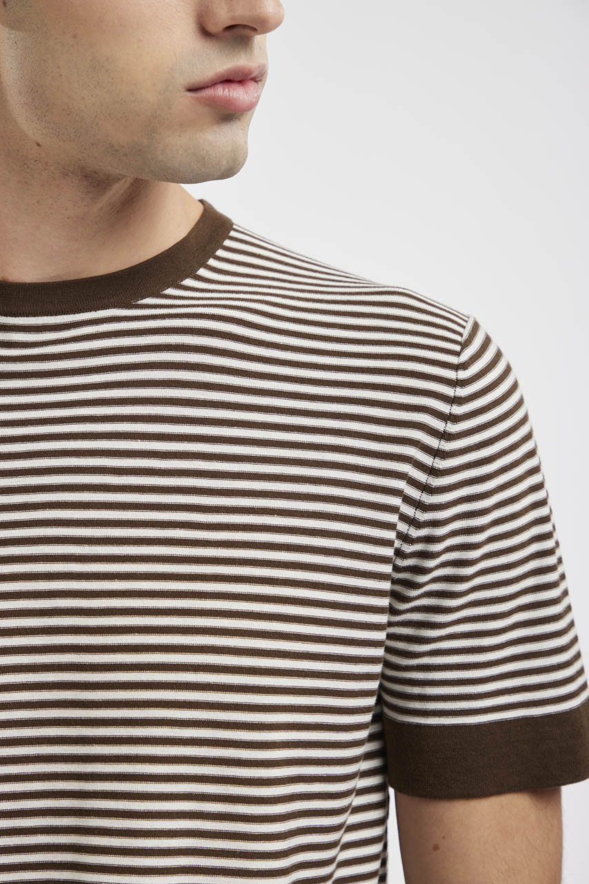 AT.P.CO - Striped Crew Neck Sweater