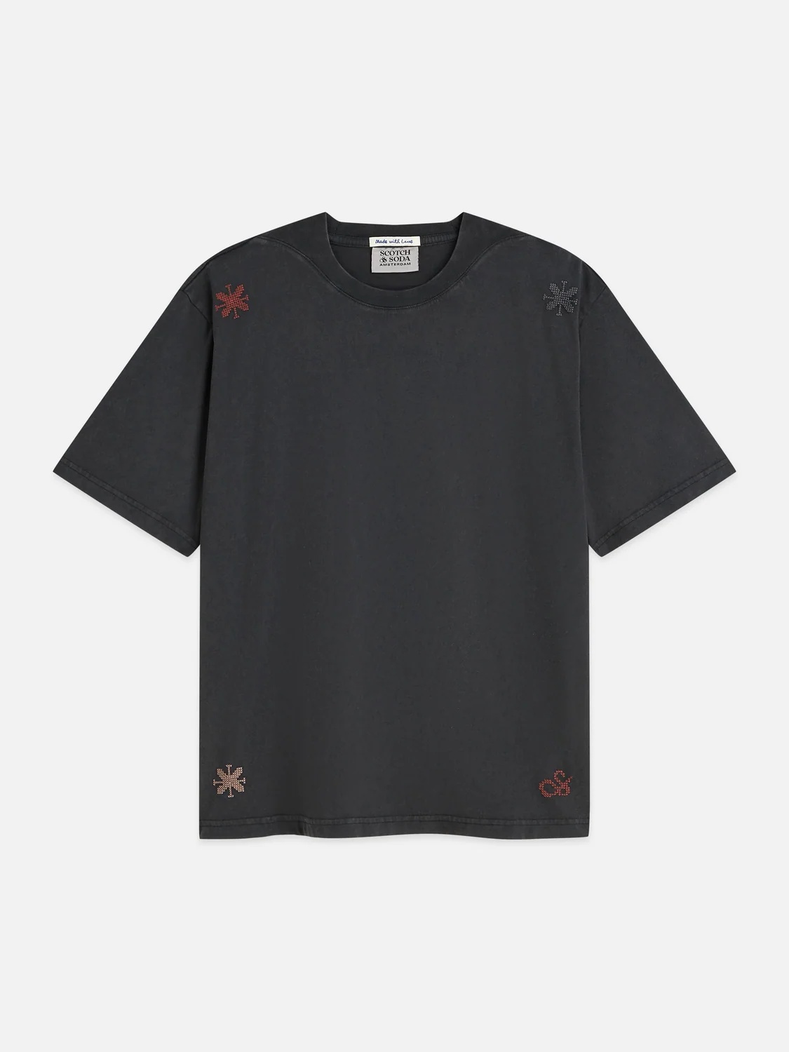 SCOTCH & SODA - Embroidered Washed Loose T-Shirt