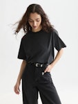Embroidered Washed Loose T-Shirt