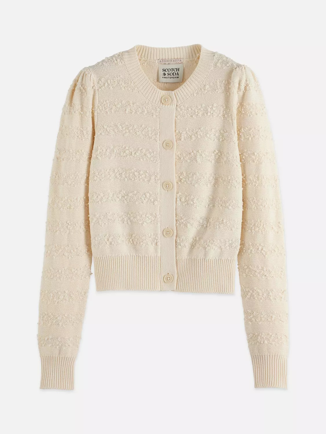 SCOTCH & SODA - Stripe Crew Neck Cardigan