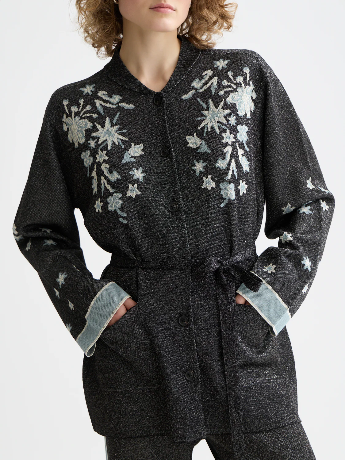 SCOTCH & SODA - Jacquard Belted Knitted Jacket