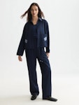 Embroidered Satin Jacket