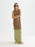 Chevron Knitted Maxi Dress