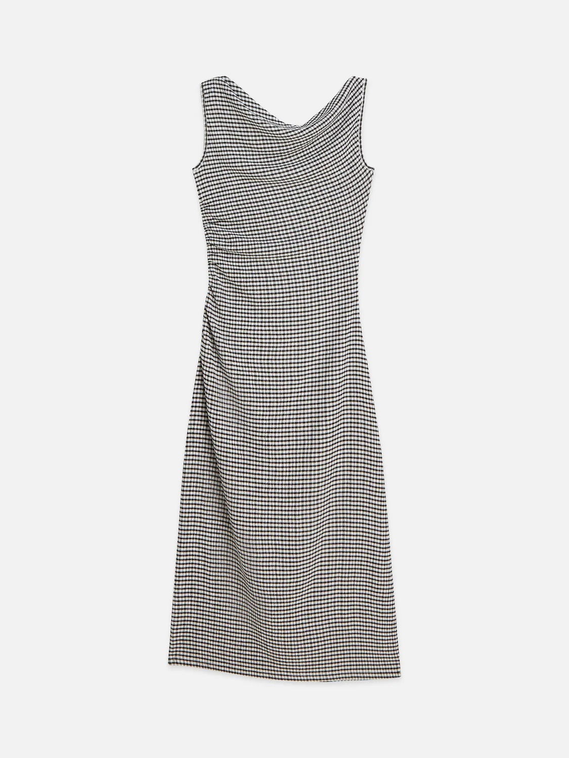 SCOTCH & SODA - Structured Gingham Drapey Midi Dress