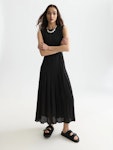 Pleated Ankle Length Dress