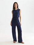 Jacquard Knitted Relaxed Trousers