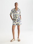 Printed and Stich Embroidered Shorts