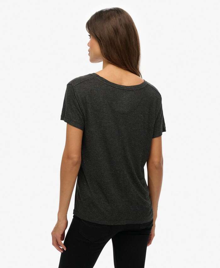 SUPERDRY - Studios Slub Embroidered  V-Tshirt