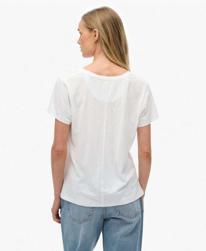 SUPERDRY - Studios Slub Embroidered  V-Tshirt