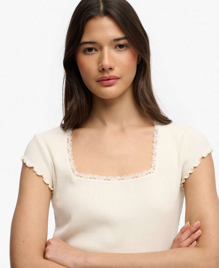 SUPERDRY - D2 Ovin Ath Square Neck Tee