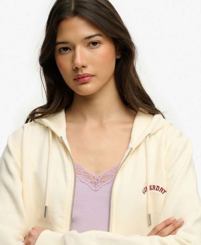 SUPERDRY - D1 Essential Logo Cropped Ziphood