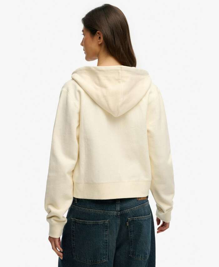 SUPERDRY - D1 Essential Logo Cropped Ziphood