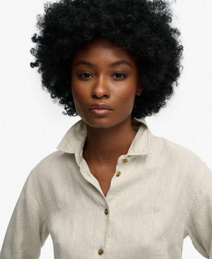 SUPERDRY - D2 Premium Linen Boyfriend Shirt