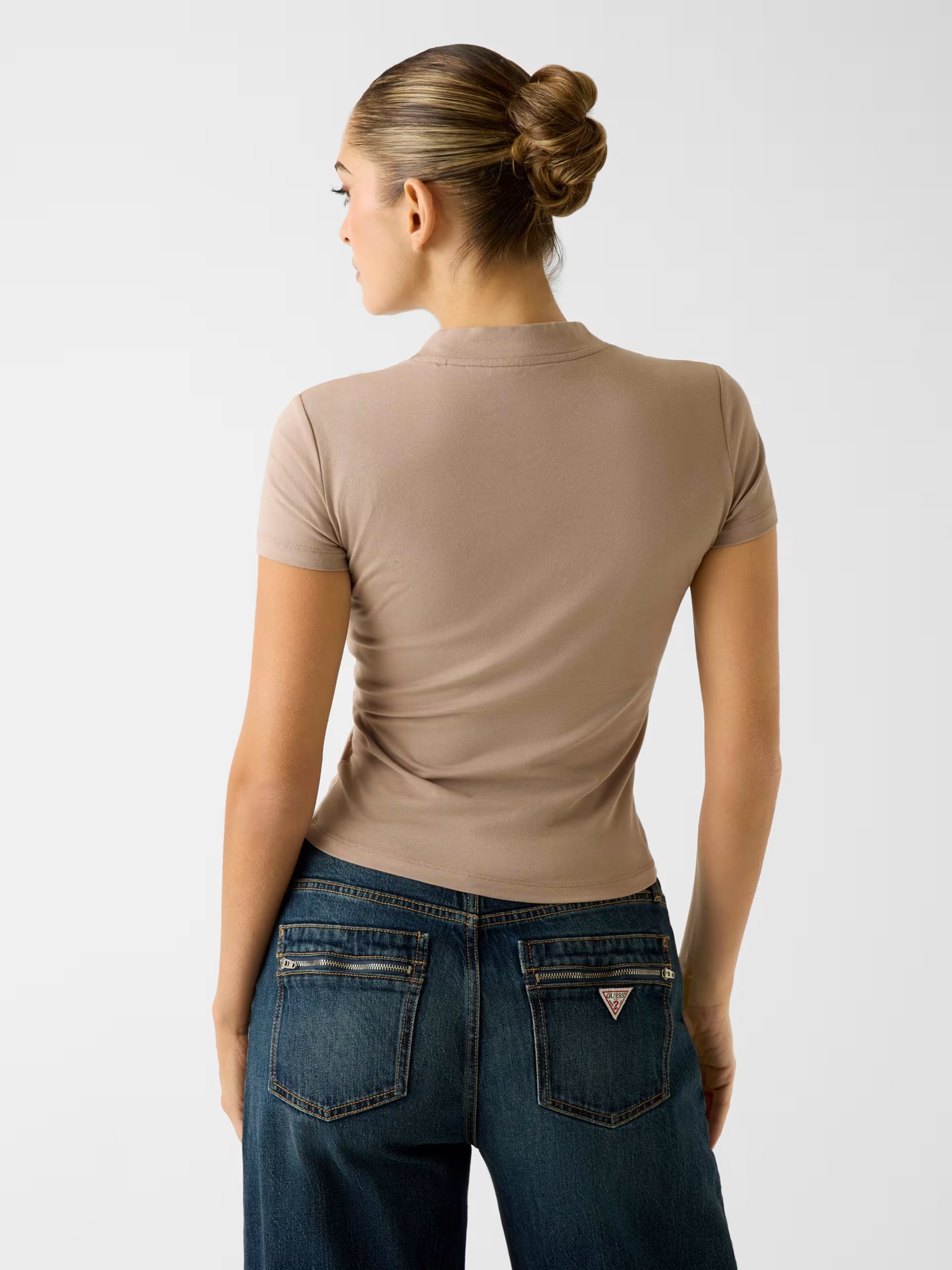 GUESS - Mock Neck All Over 4G T-Shirt