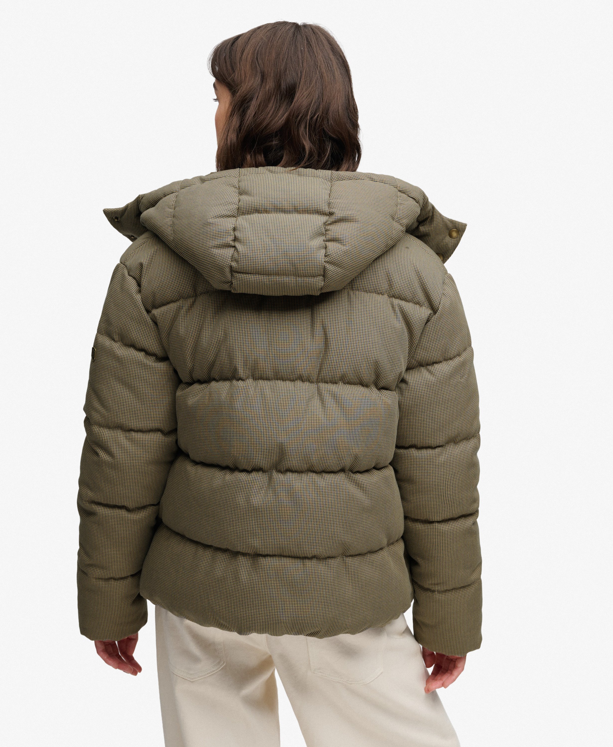 SUPERDRY - Premium Hood Check Puffer Jacket