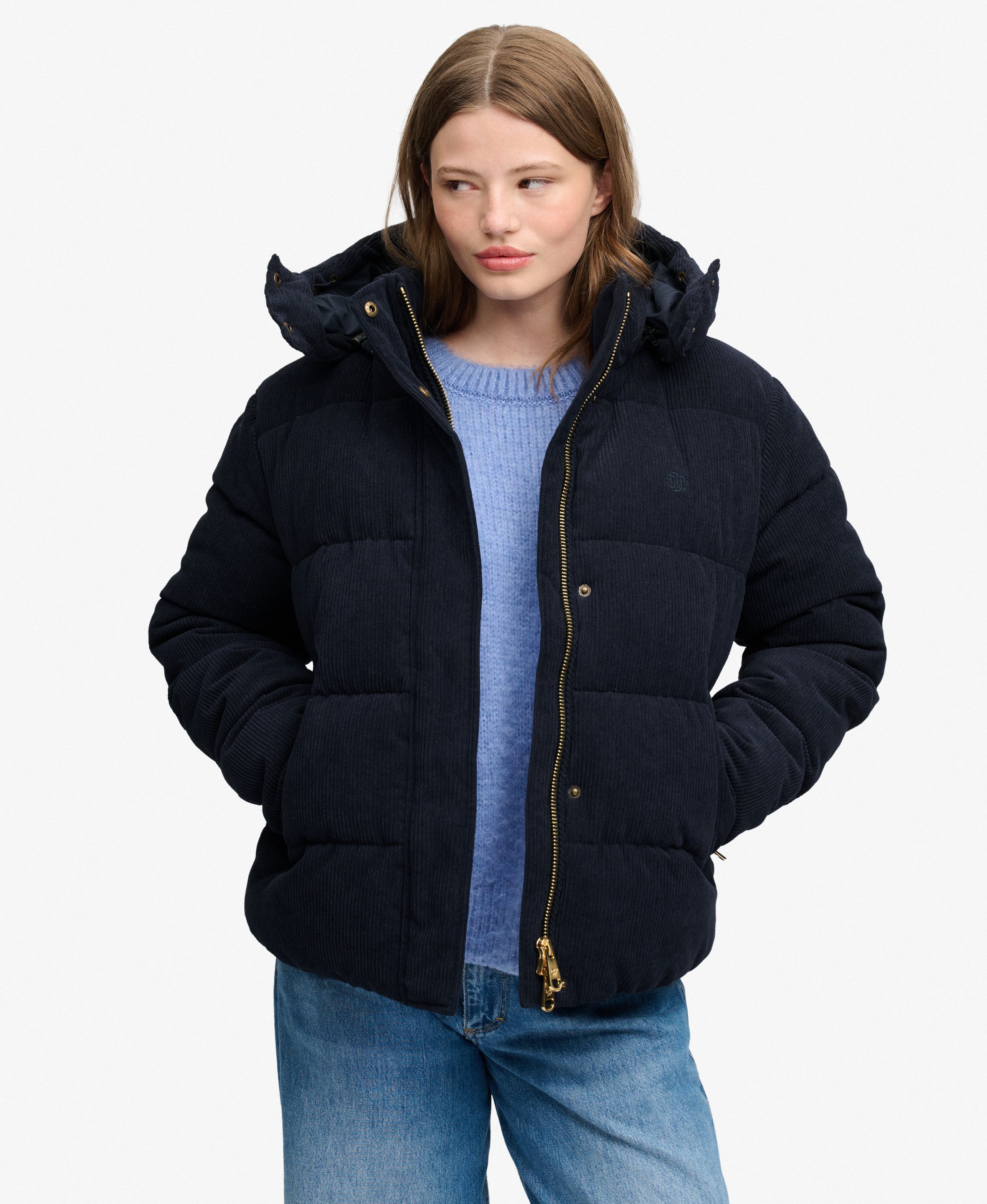 SUPERDRY - Premium Hood Cord Puffer Jacket