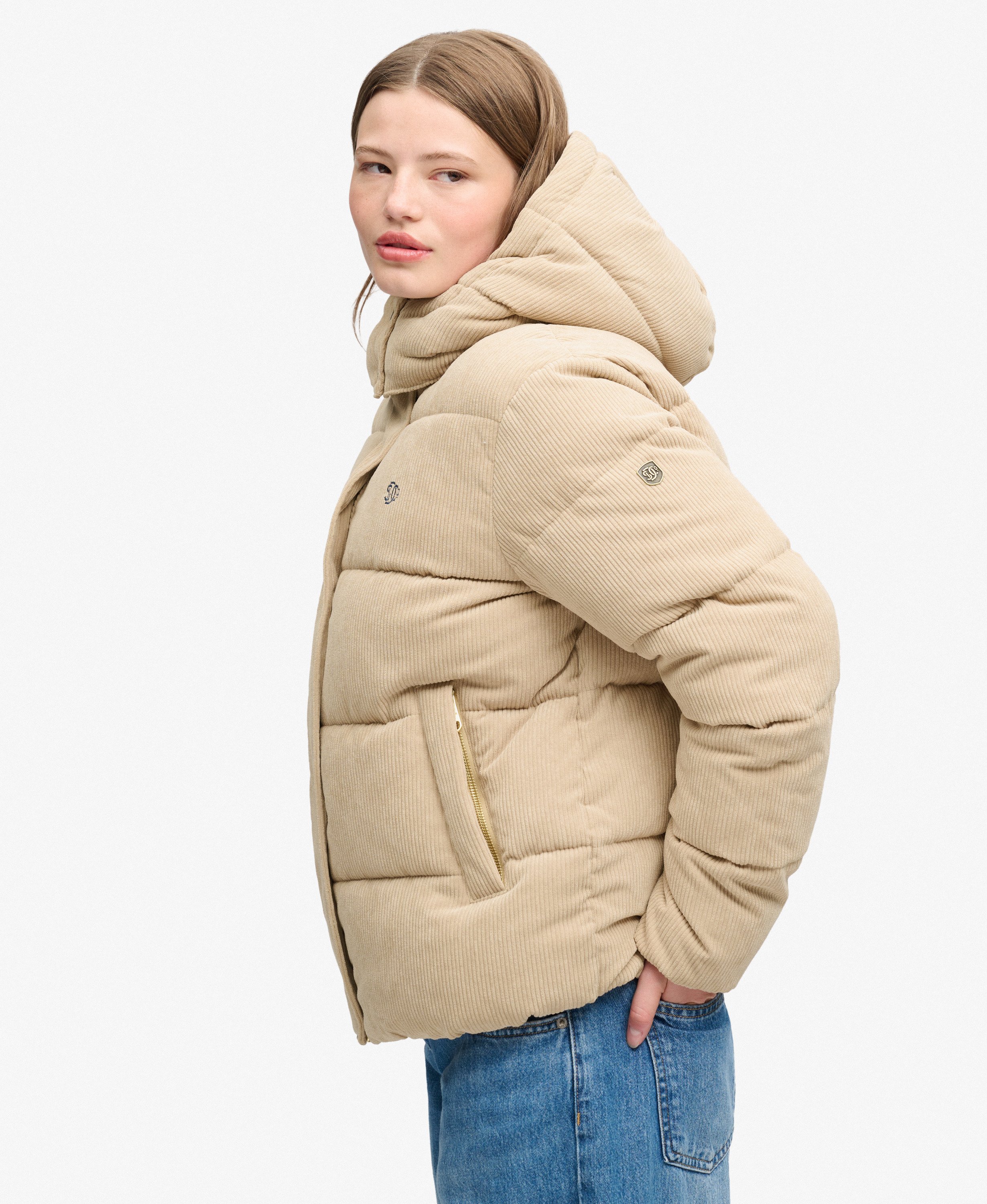 SUPERDRY - Premium Hood Cord Puffer Jacket