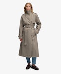 Micro Check Trench Coat