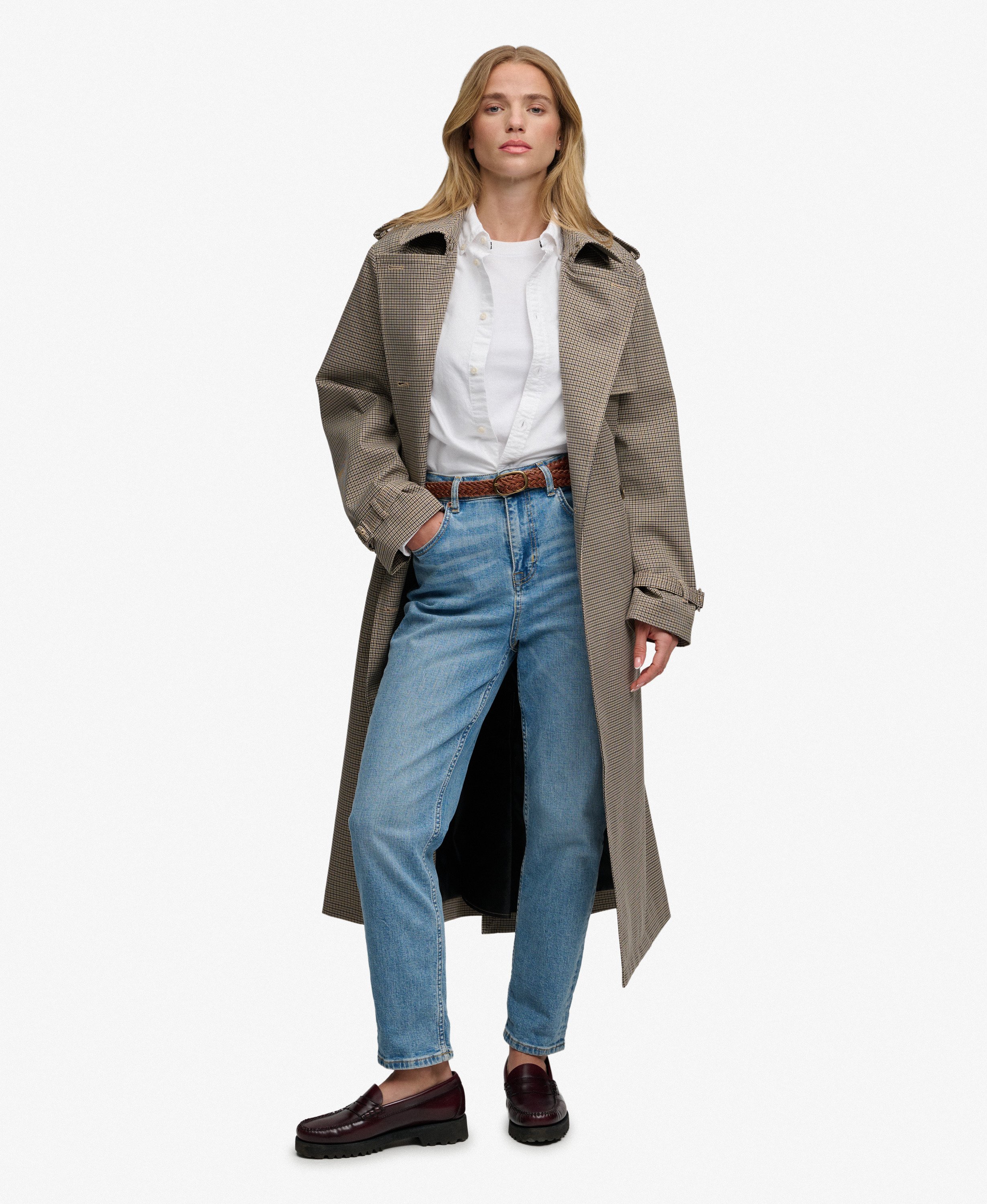 SUPERDRY - Micro Check Trench Coat