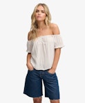 Half Button Woven Top