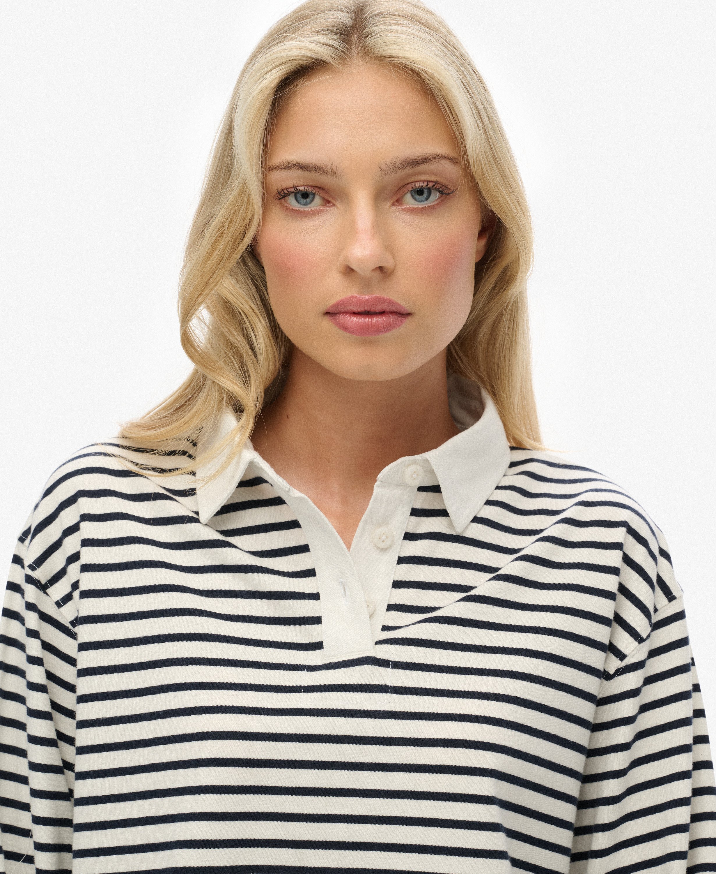 SUPERDRY - Athletic Essentials Cropped Stripe Rugby