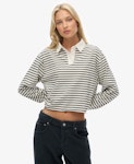 Athletic Essentials Cropped Stripe Rugby