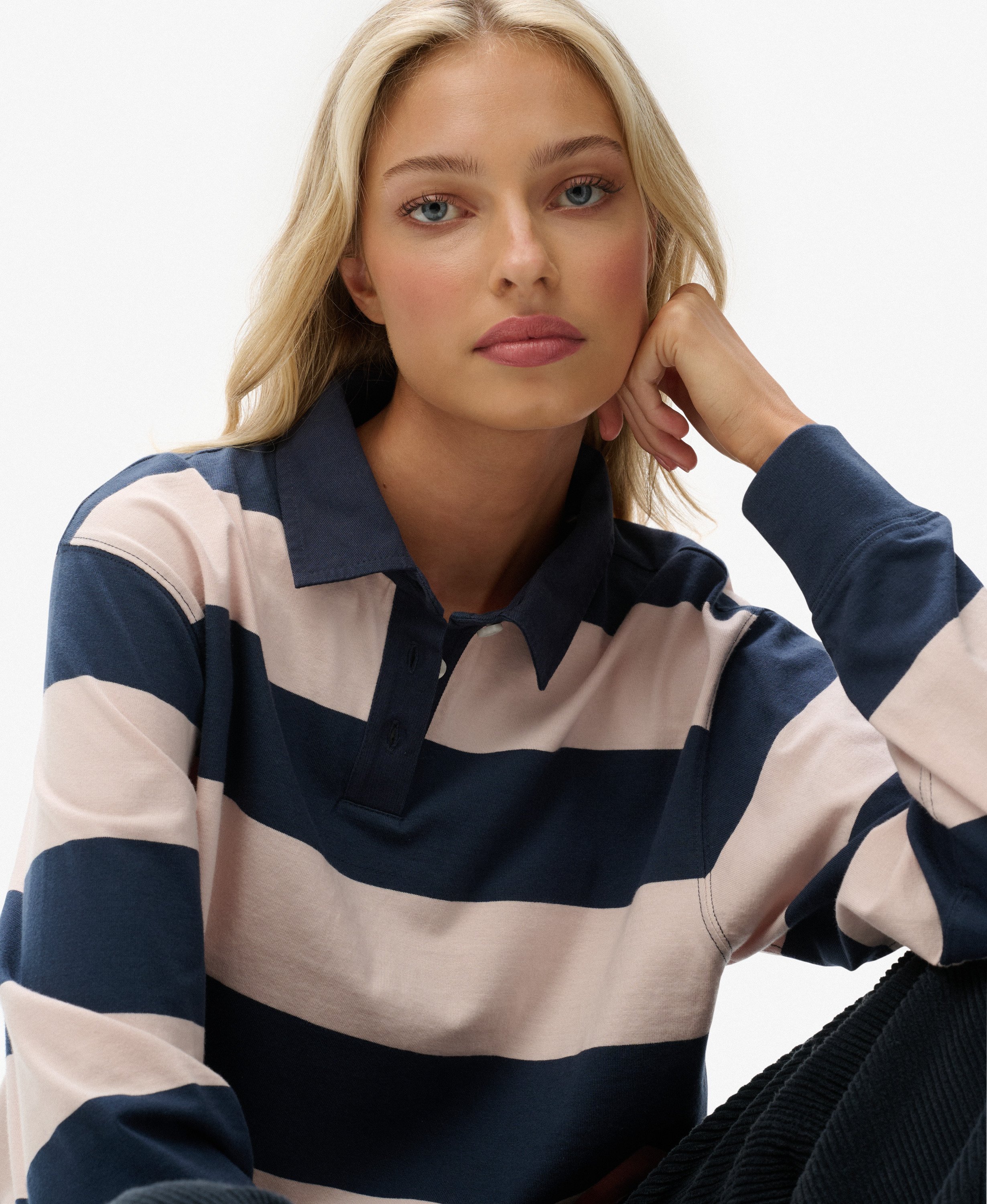 SUPERDRY - Athletic Essentials Cropped Stripe Rugby