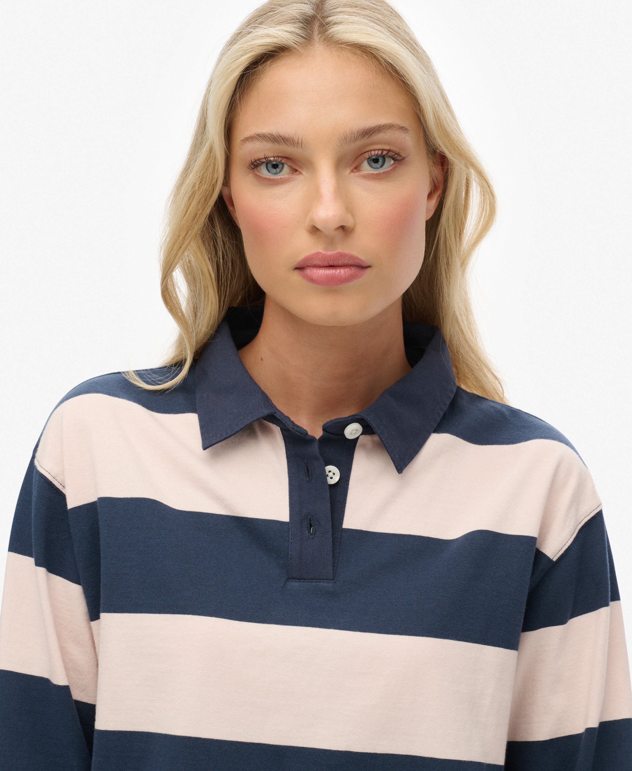 SUPERDRY - Athletic Essentials Cropped Stripe Rugby