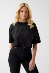 Rhinestone Crop Tee