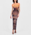 Beach Sunset Mesh Dress