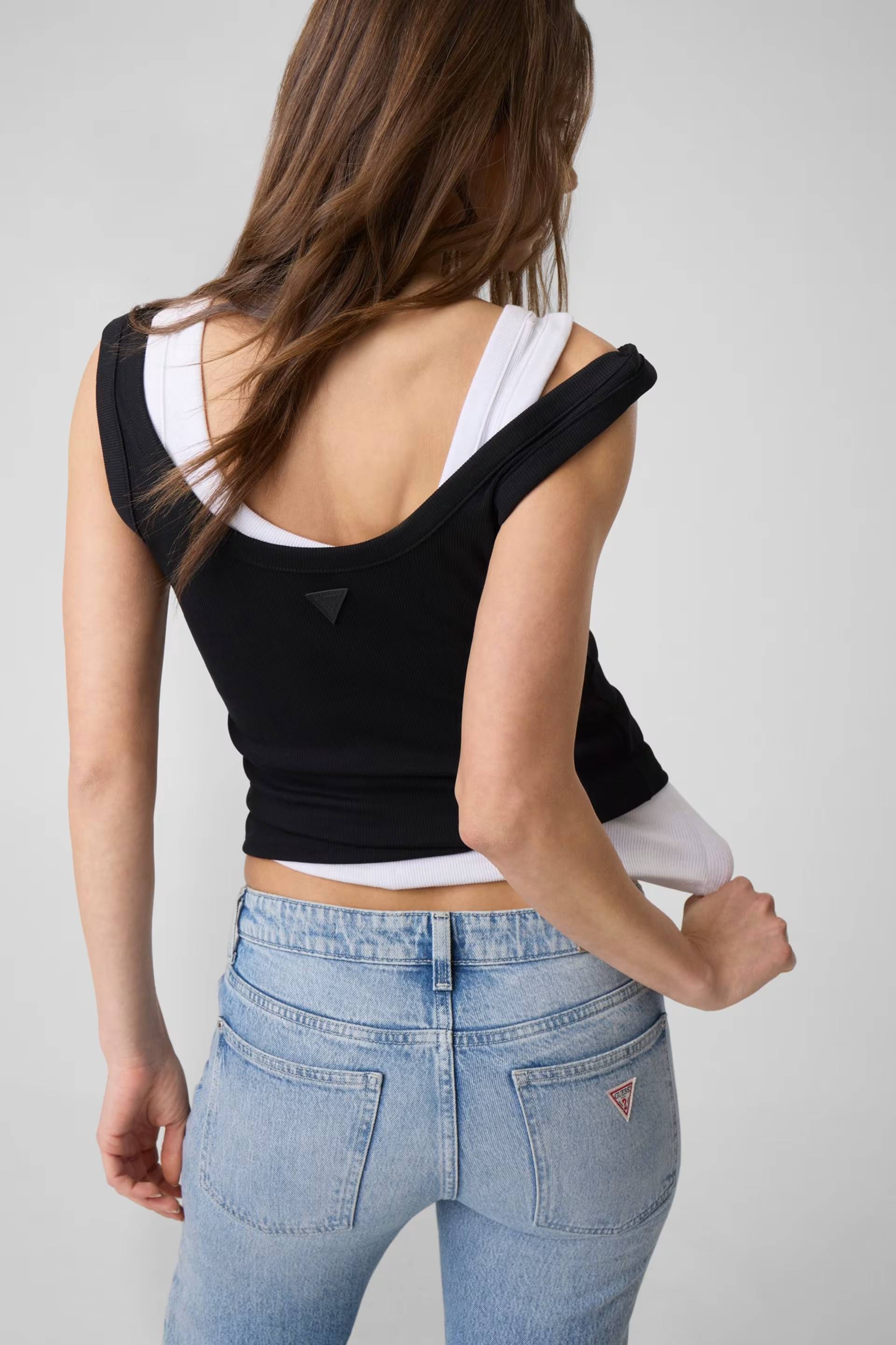 GUESS - Triangle Patch Rib Tank