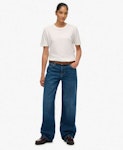 Mid Rise Wide Leg Jean