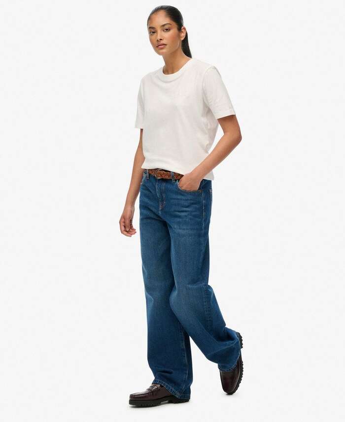 SUPERDRY - Mid Rise Wide Leg Jean