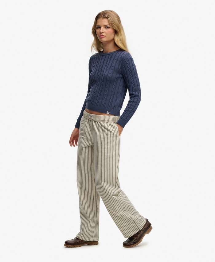 SUPERDRY - D2 Ovin Cotton Stripe Elastic Trouser