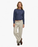 D2 Ovin Cotton Stripe Elastic Trouser