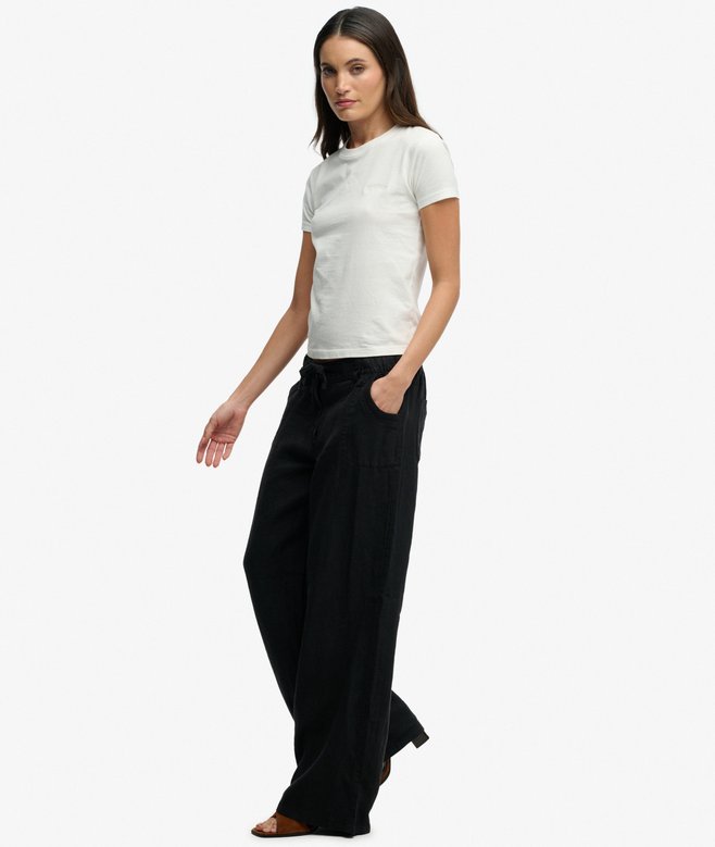 SUPERDRY - D2 Stud Linen Low Rise Pant