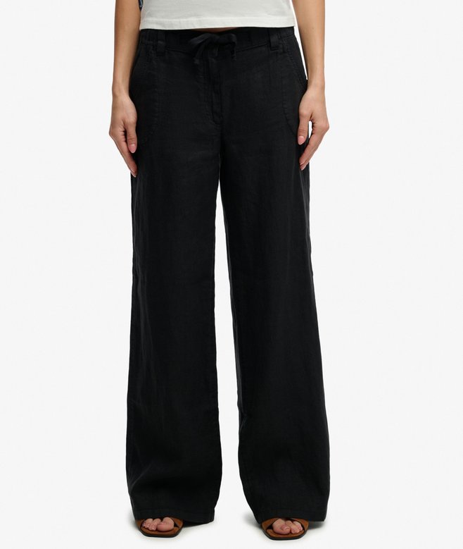 SUPERDRY - D2 Stud Linen Low Rise Pant