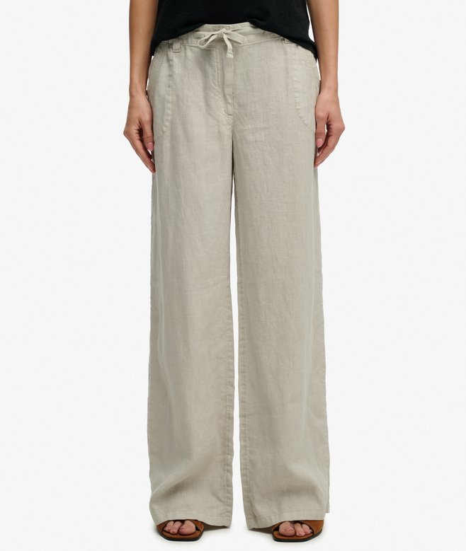 SUPERDRY - D2 Stud Linen Low Rise Pant