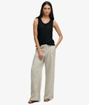 D2 Stud Linen Low Rise Pant
