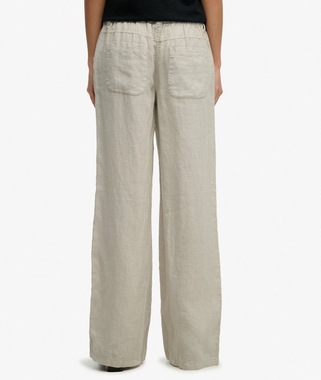 SUPERDRY - D2 Stud Linen Low Rise Pant