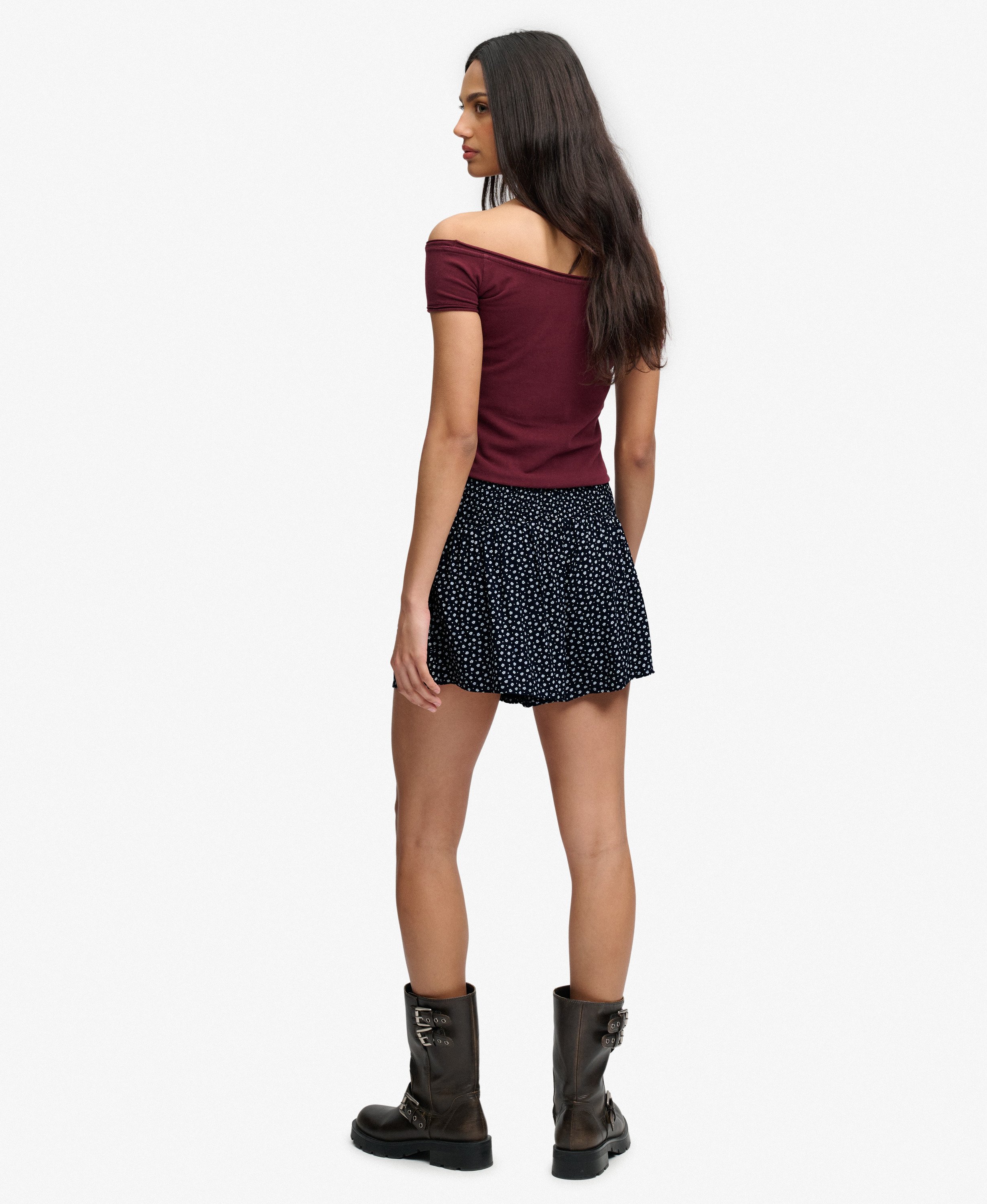 SUPERDRY - Printed Mini Smocked Shorts