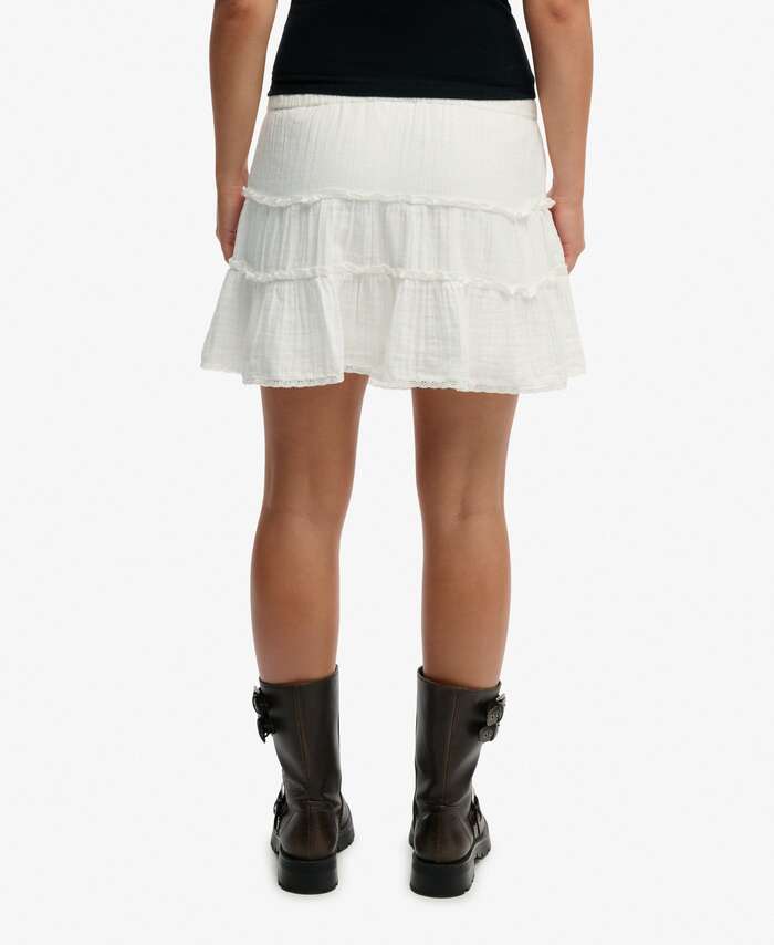 SUPERDRY - Cheesecloth Tiered Mini Skirt