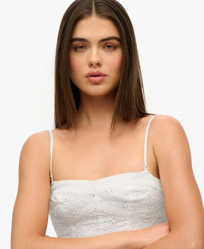 SUPERDRY - D4 Ovin Broderie Cami Mini Dress