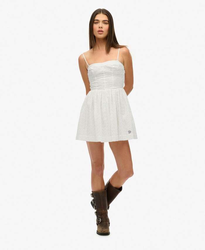 SUPERDRY - D4 Ovin Broderie Cami Mini Dress